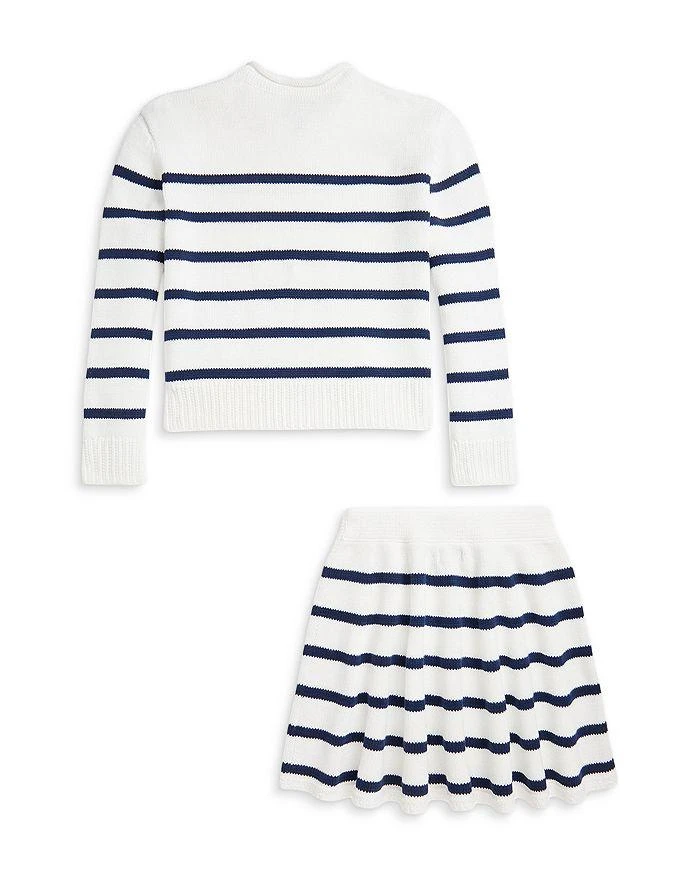 商品Ralph Lauren|Girls' Striped Cotton Sweater & Skirt Set - Big Kid,价格¥1242,第2张图片详细描述