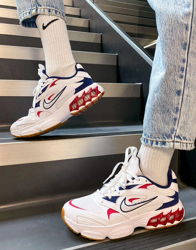 商品NIKE|Nike Zoom Air Fire trainers in white and navy red mix,价格¥943,第4张图片详细描述