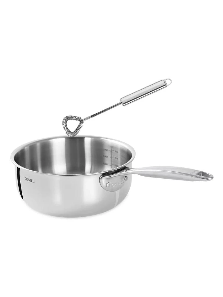 商品Cristel|Castel Pro Mini 0.9 Qt. Fixed-Handle Saucepan,价格¥1039,第1张图片