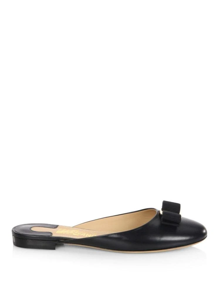 商品Salvatore Ferragamo|Emile Leather Slide Flats,价格¥2599,第5张图片详细描述