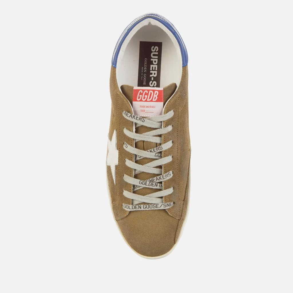 商品Golden Goose|Golden Goose Men's Superstar Suede Trainers - Wood Green/White/Blue,价格¥3004,第3张图片详细描述