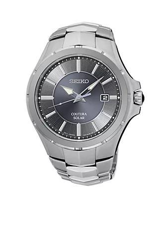 商品Seiko|Men's Coutura Silver-Tone Watch,价格¥1452,第1张图片