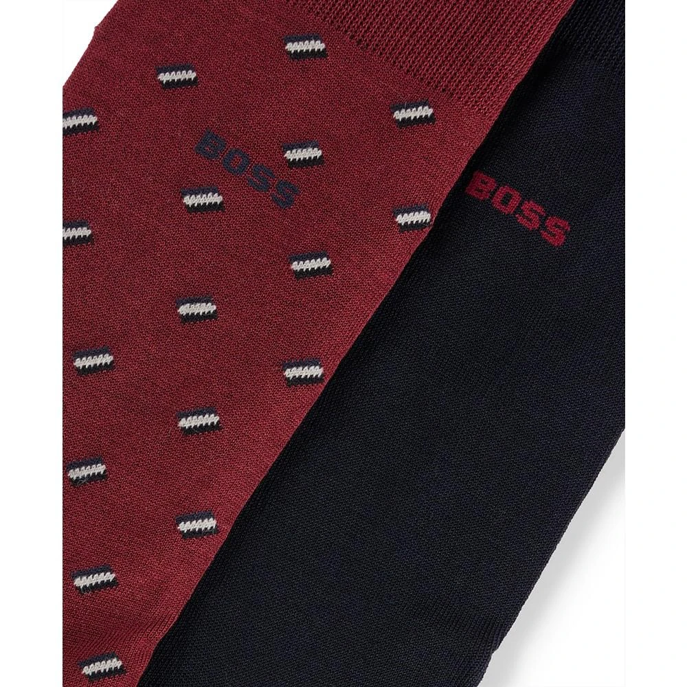 商品Hugo Boss|Men's Regular-Length Socks, Pack of Two,价格¥117,第2张图片详细描述