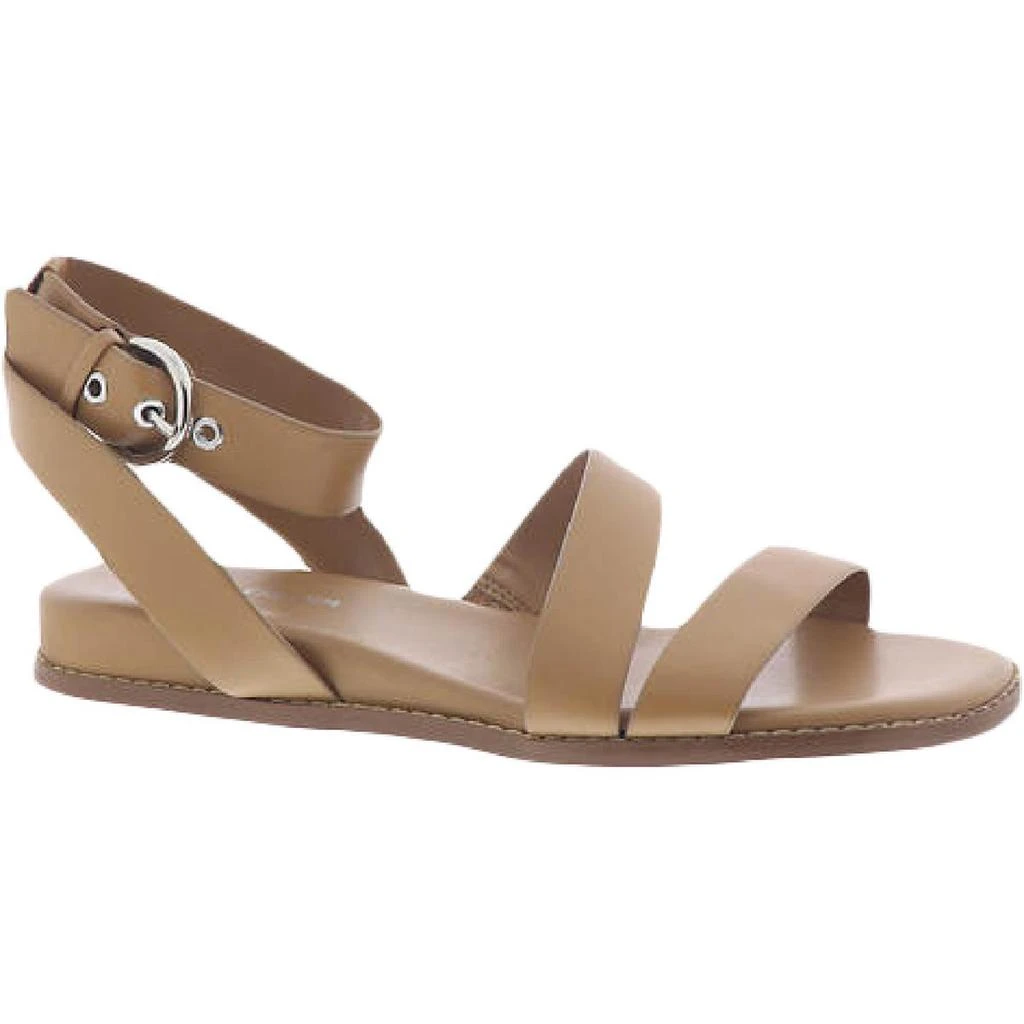 商品Marc Fisher|Marc Fisher Womens Tavie Leather Flat Slide Sandals,价格¥231,第1张图片