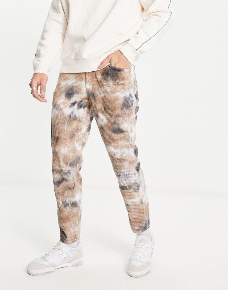 商品ASOS|ASOS DESIGN classic rigid jeans in corduroy with tie dye design,价格¥232,第5张图片详细描述