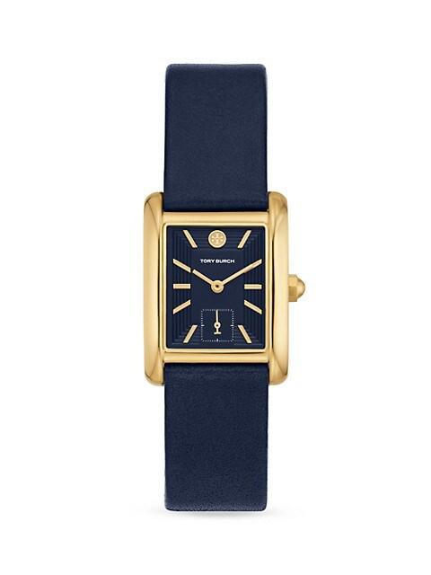 商品Tory Burch|Eleanor Goldtone & Leather Strap Watch,价格¥2057,第1张图片