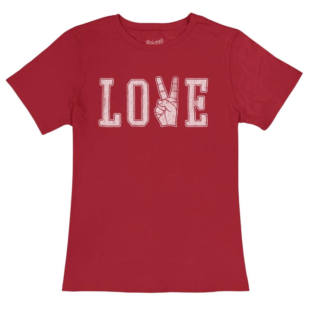 商品The Original Retro Brand|Peace and Love Cotton Crew Neck Tee (Big Kids),价格¥124,第1张图片