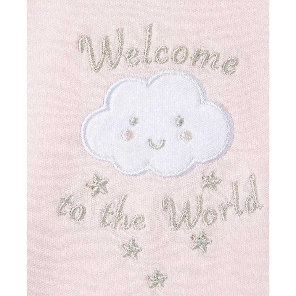 商品Little Me|Baby Girls Welcome to the World Bibs and Burp Set, Pack of 3,价格¥97,第5张图片详细描述