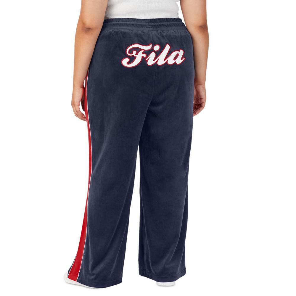 商品Fila|Plus Size Valery Mid-Rise Drawstring Velour Pants,价格¥208,第4张图片详细描述