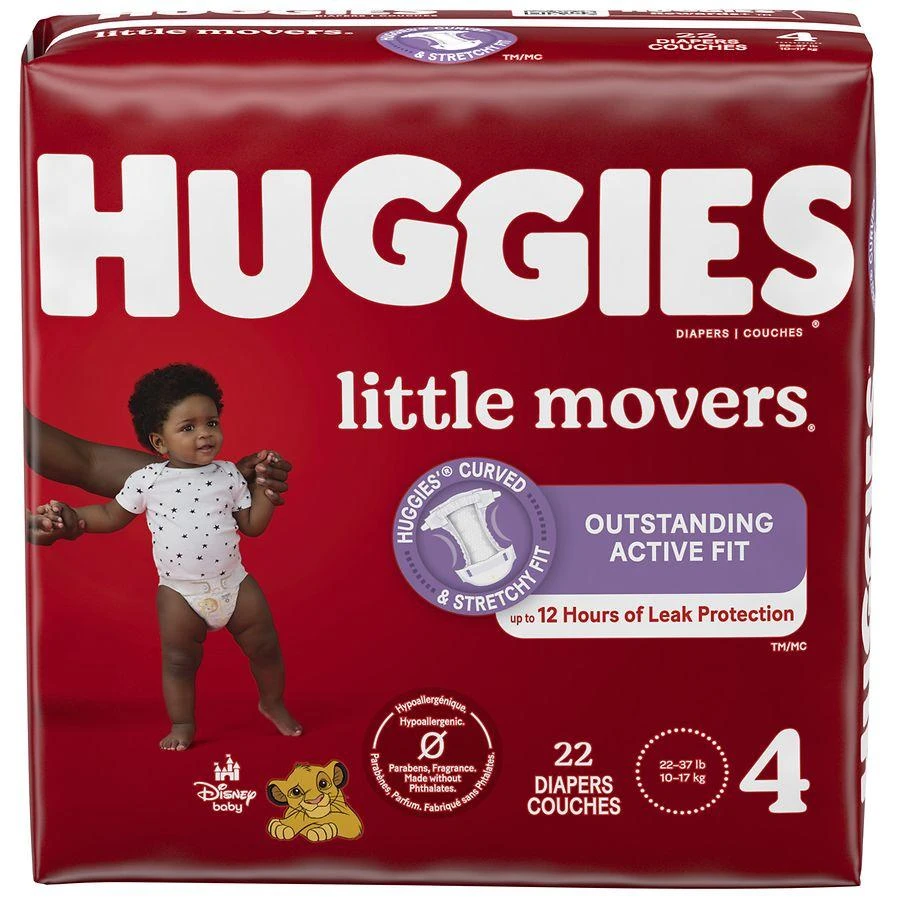 商品Huggies|Baby Diapers Size 4 (22-37 lbs),价格¥94,第3张图片详细描述