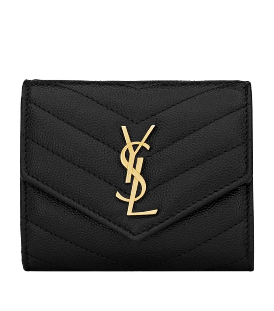 商品Yves Saint Laurent|Leather Quilted Trifold Wallet,价格¥4500,第1张图片