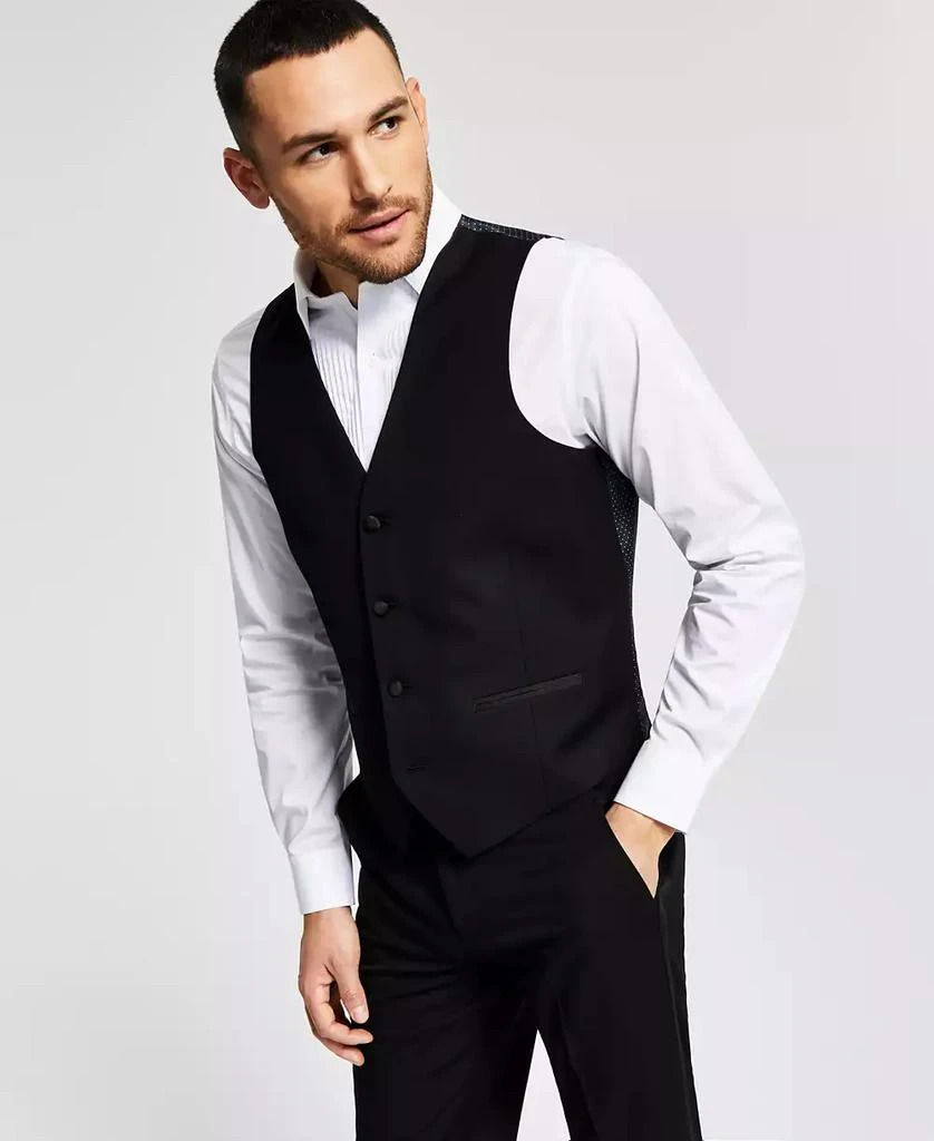 商品Alfani|Men's Classic-Fit Stretch Black Tuxedo Vest, Created for Macy's,价格¥888,第1张图片