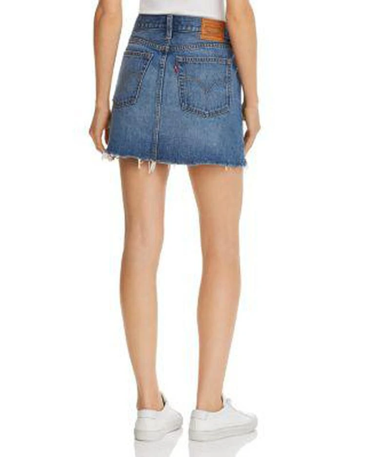 商品Levi's|牛仔迷你裙 Deconstructed Denim Mini Skirt in Middle Man,价格¥328,第2张图片详细描述