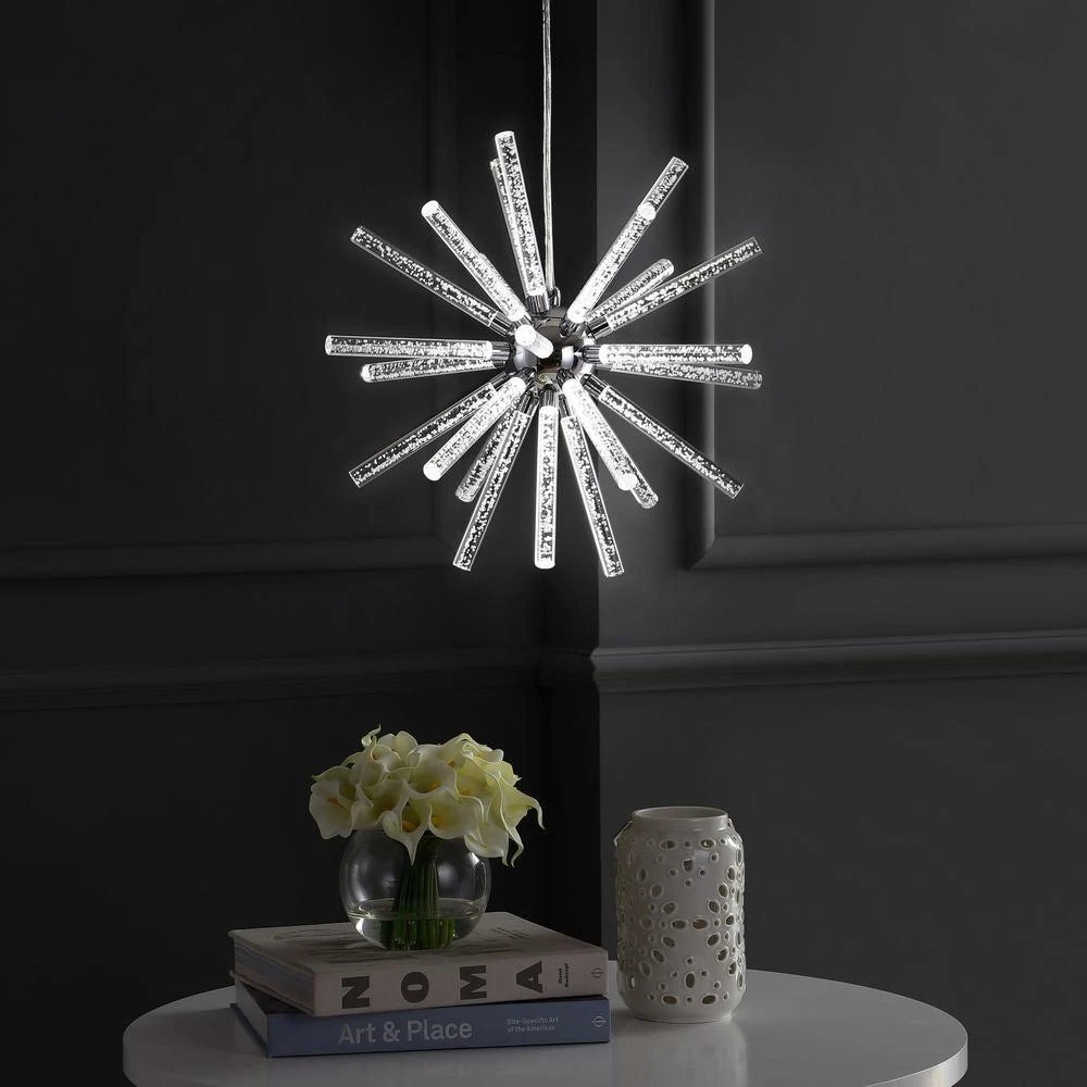 商品JONATHAN Y|Soyuz 19.5" Adjustable Integrated LED Starburst Metal/Acrylic Pendant,价格¥2167,第3张图片详细描述