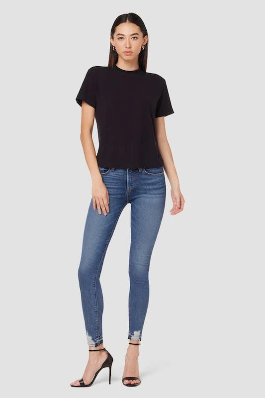 商品Hudson|Nico Mid-Rise Super Skinny Crop Jean Shortwave,价格¥989,第1张图片