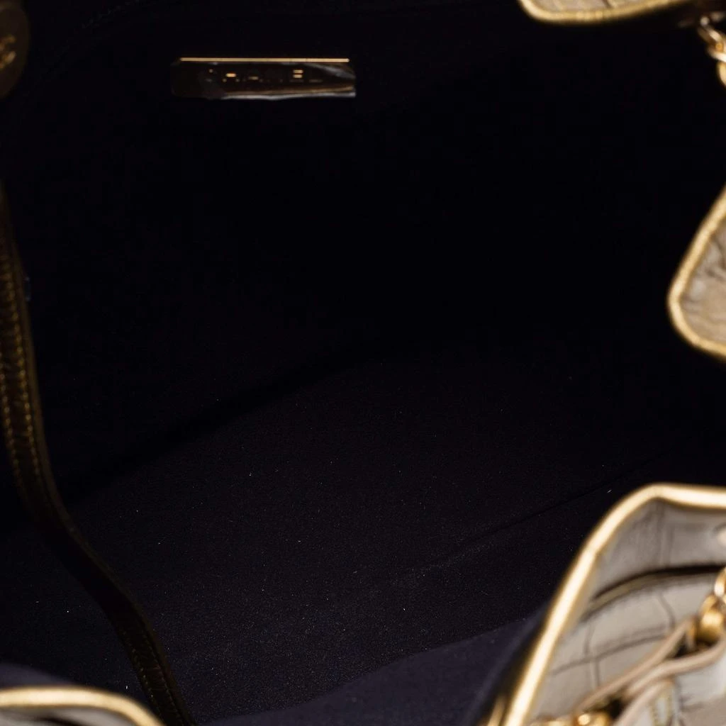 Chanel Gold Croc Embossed Leather Drawstring Backpack 商品