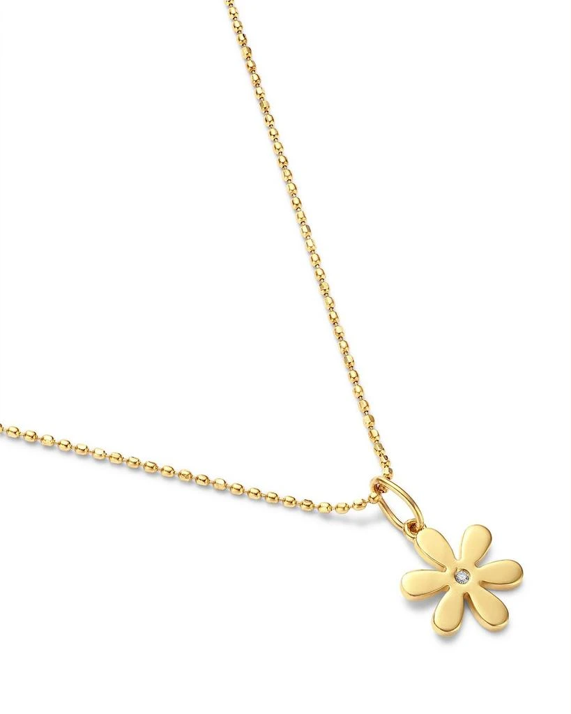 14K Yellow Gold Diamond Accent Daisy Pendant Necklace, 18" 商品