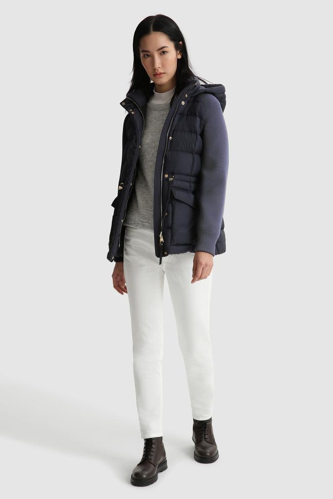 商品Woolrich|Auburn Quilted Jacket with Knitted Sleeves,价格¥3753,第4张图片详细描述