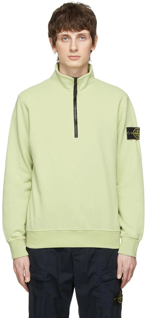 商品Stone Island|Green Cotton Sweater,价格¥1712,第1张图片