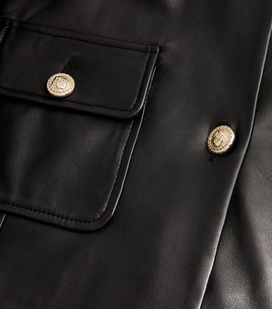 商品Maje|Leather Shirt Jacket,价格¥4471,第7张图片详细描述