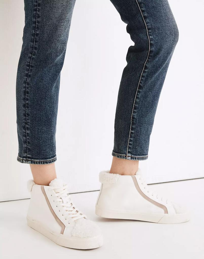 商品Madewell|Sidewalk High-Top Sneakers in Leather: Sherpa Edition,价格¥548,第6张图片详细描述