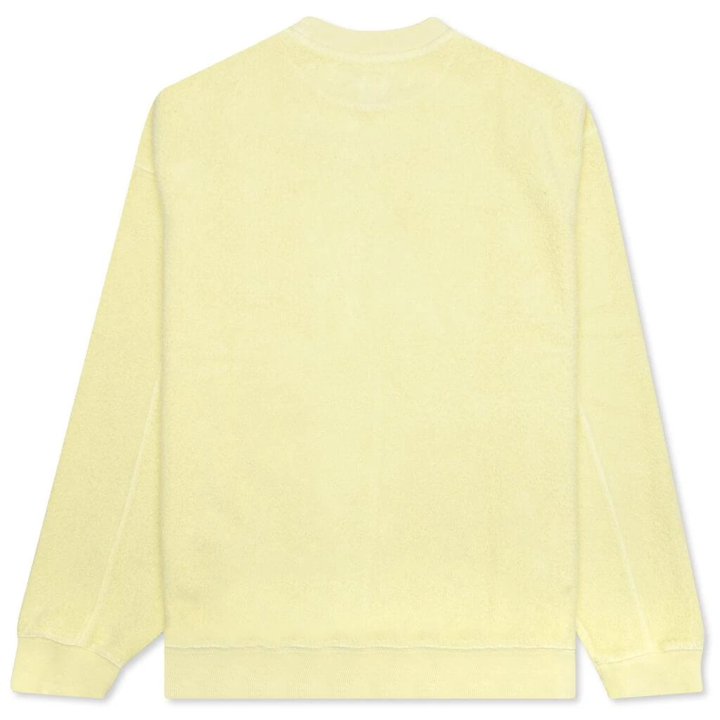 商品Brain Dead|Brain Dead Reverse Fleece Crewneck Sweatshirt - Yellow,价格¥456,第2张图片详细描述