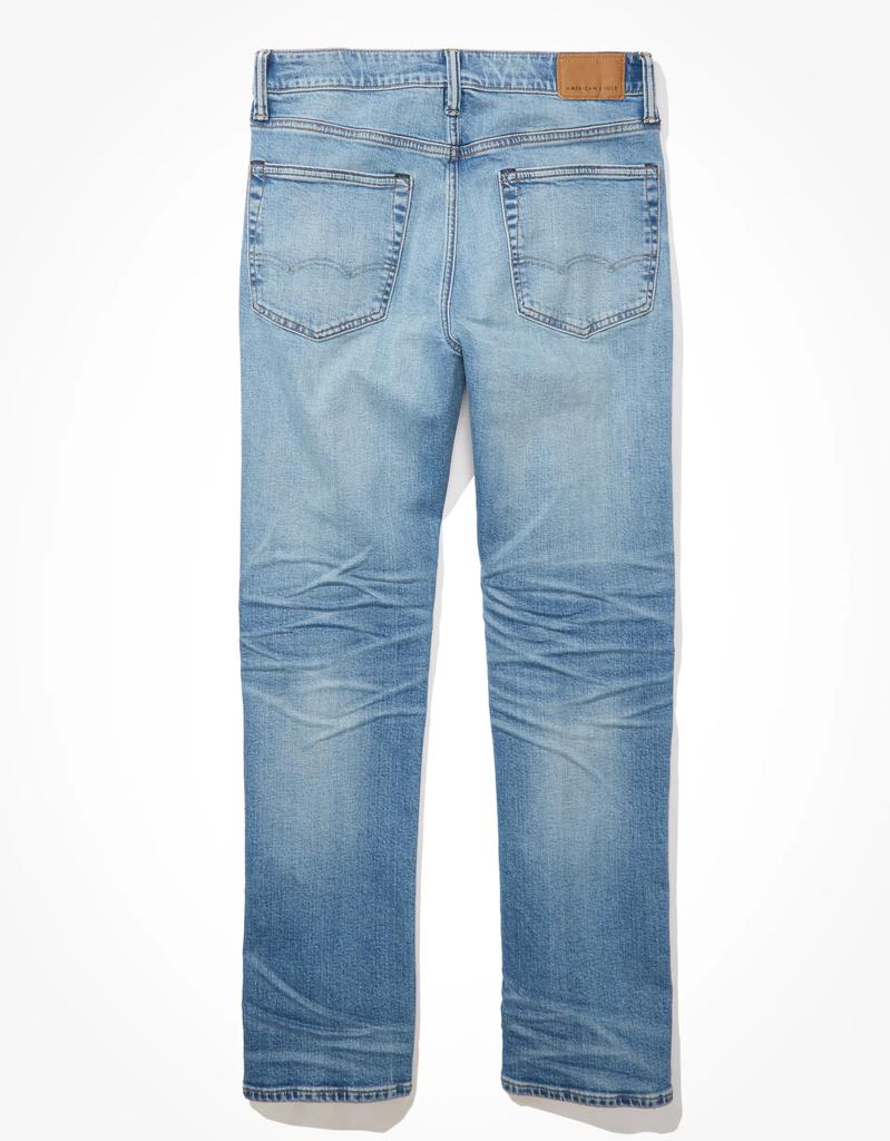 AE AirFlex+ Distressed Relaxed Straight Jean商品第5张图片规格展示
