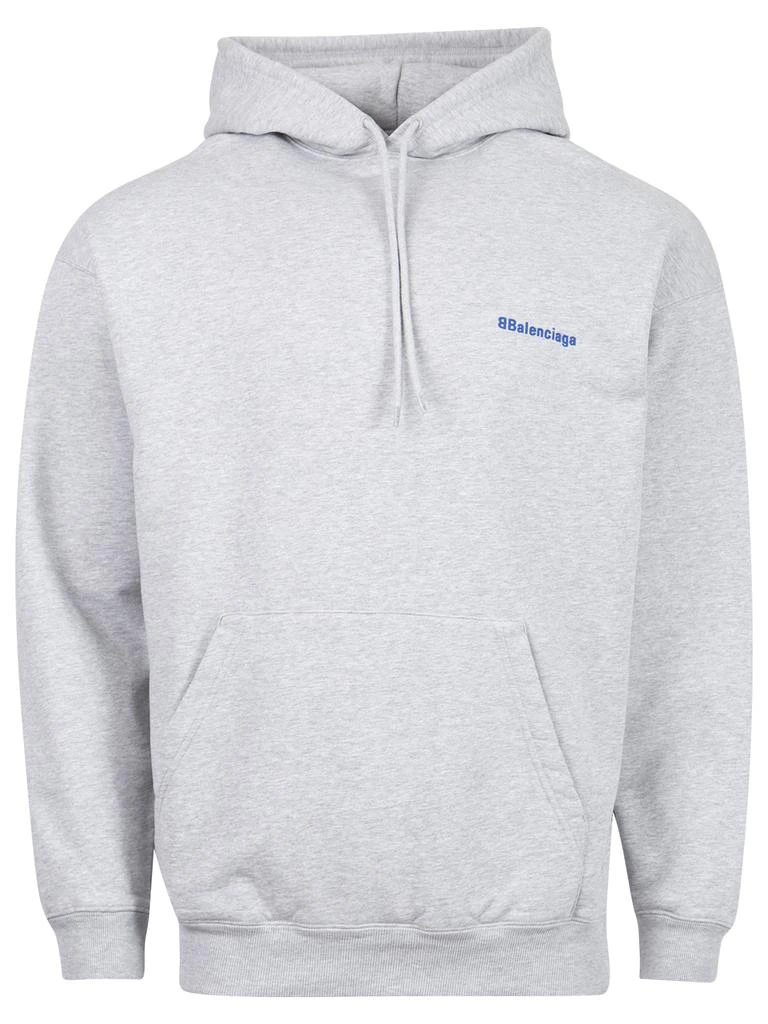 商品Balenciaga|Classic Hoodie Heather Grey And Royal Blue,价格¥5940,第1张图片