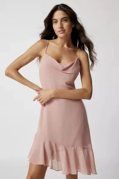商品Urban Outfitters|UO Blair Chiffon Asymmetrical Mini Dress,价格¥381,第1张图片