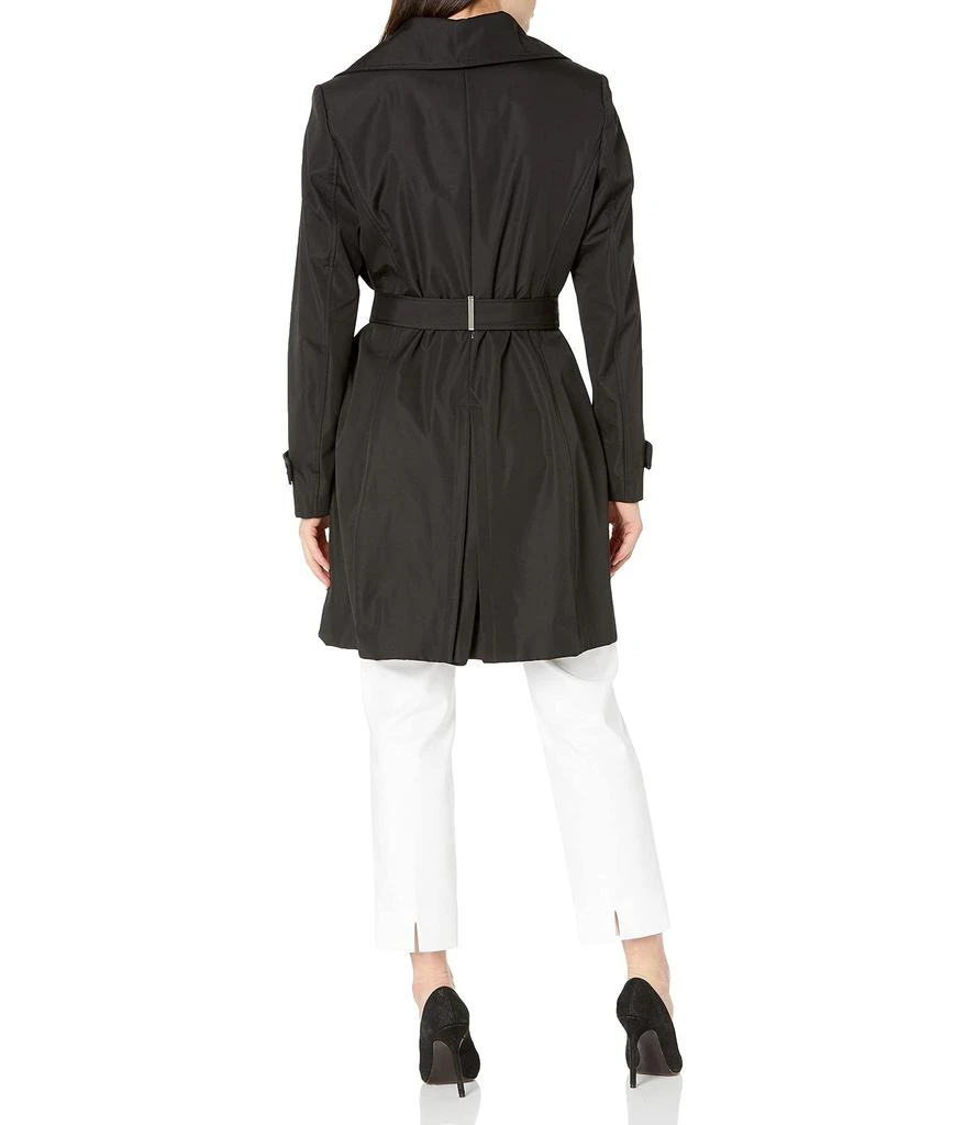 商品Calvin Klein|Women's Single Breasted Belted Rain Jacket with Removable Hood,价格¥882,第3张图片详细描述