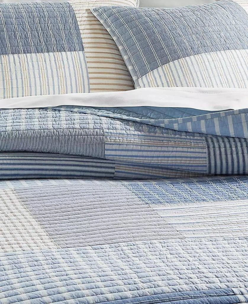 商品Charter Club|LAST ACT! Seaside Stripe Patchwork Cotton Quilt, Full/Queen, Exclusively at Macy’s,价格¥292,第2张图片详细描述