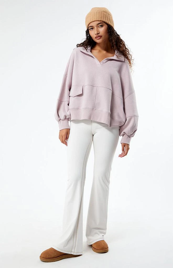 商品PacSun|Margot Half Button Fleece Sweatshirt,价格¥227,第4张图片详细描述