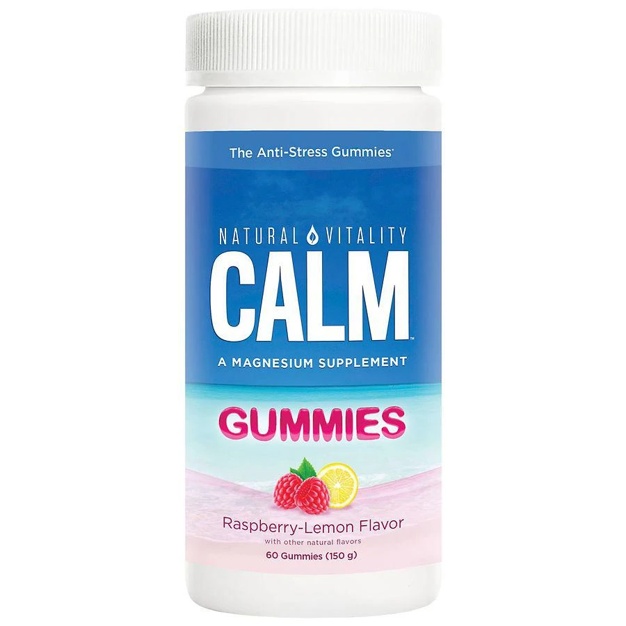 商品Natural Vitality|Calm Magnesium Anti-Stress Gummies Raspberry-Lemon,价格¥164,第1张图片
