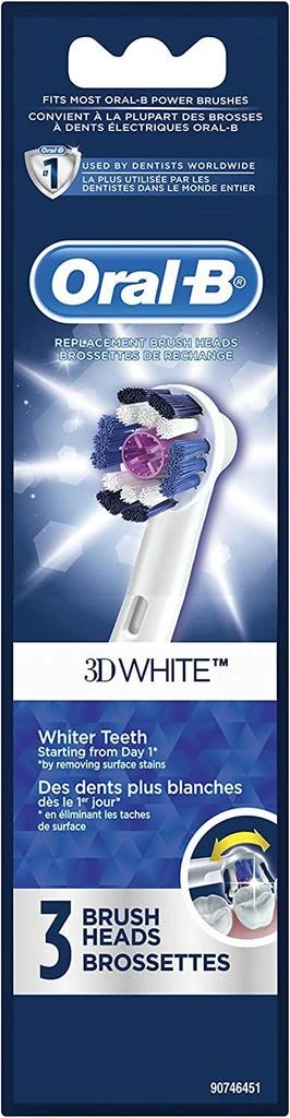 Oral-B 3D White Electric Toothbrush Replacement Brush Heads Refill, 3 Count 商品