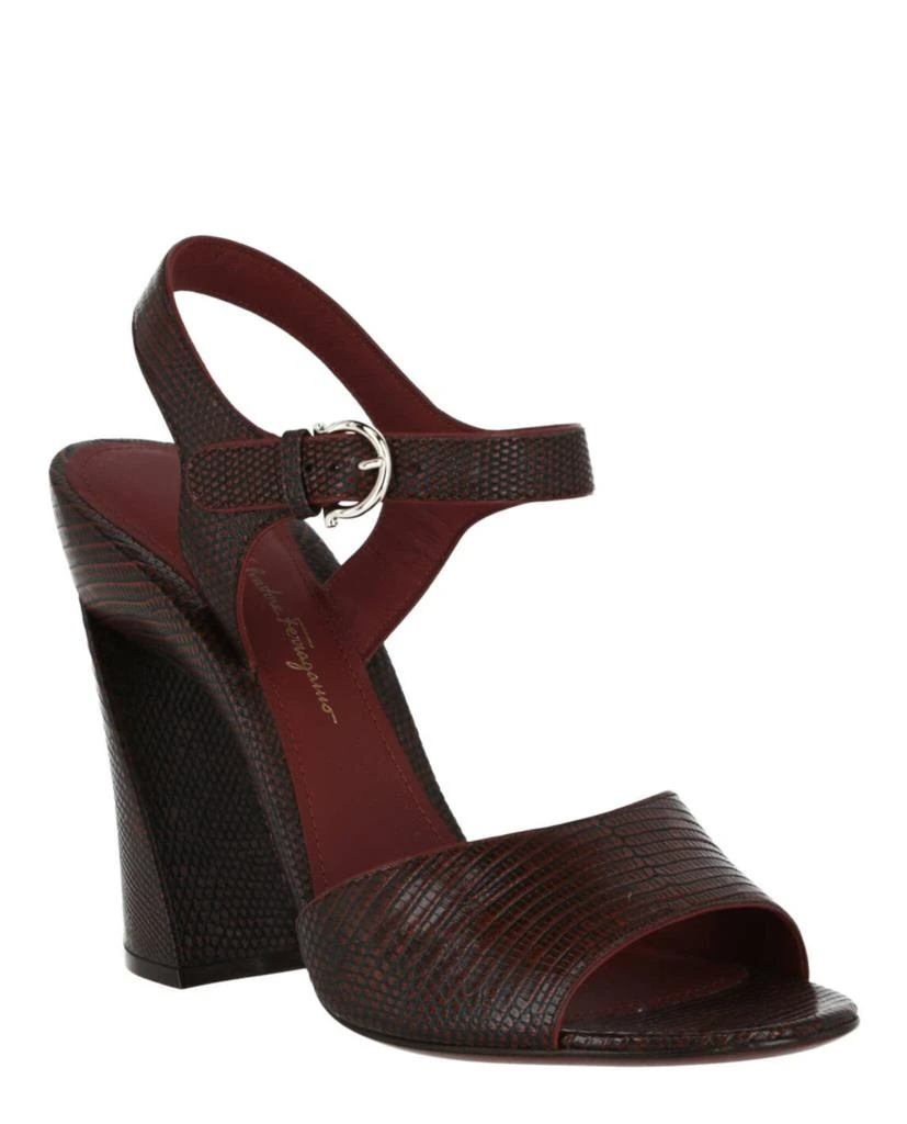 商品Salvatore Ferragamo|Aede Lizard Embossed Heel Sandal,价格¥5938,第3张图片详细描述