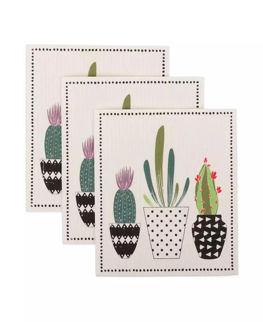 商品Design Imports|Succulents Swedish Dishcloths Set of 3,价格¥391,第1张图片
