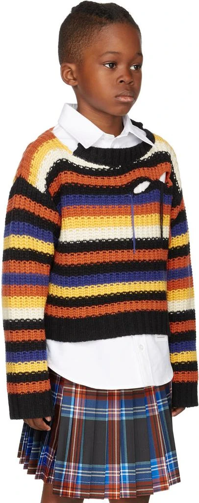 商品Charles Jeffrey Loverboy|SSENSE Exclusive Kids Multicolor Slash Stripe Sweater,价格¥977,第3张图片详细描述
