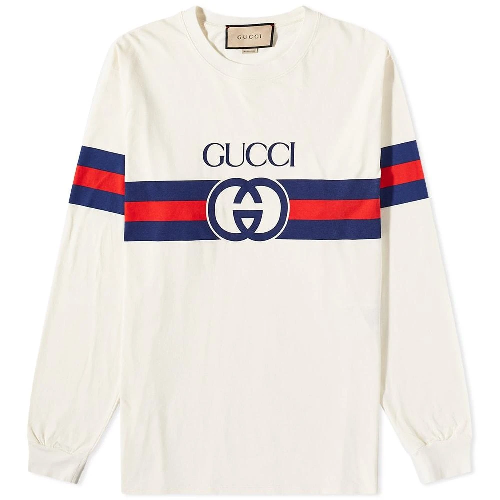 商品Gucci|Gucci Long Sleeve New Logo T-Shirt,价格¥4248,第1张图片