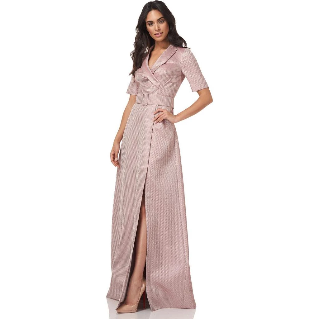 商品Kay Unger|Kay Unger New York Womens London Metallic Maxi Evening Dress,价格¥885,第3张图片详细描述