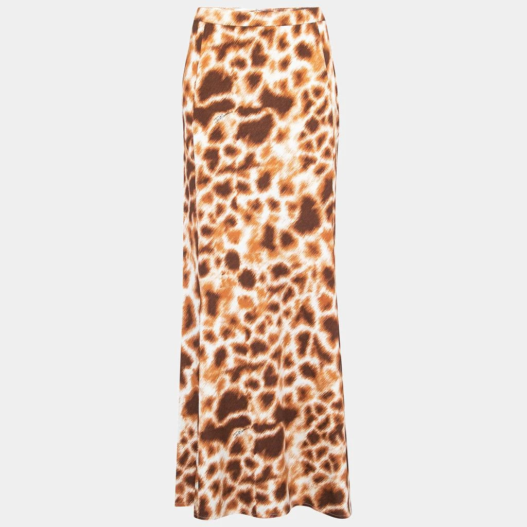 商品[二手商品] Just Cavalli|Just Cavalli Brown Animal Print Jersey Maxi Skirt M,价格¥888,第1张图片