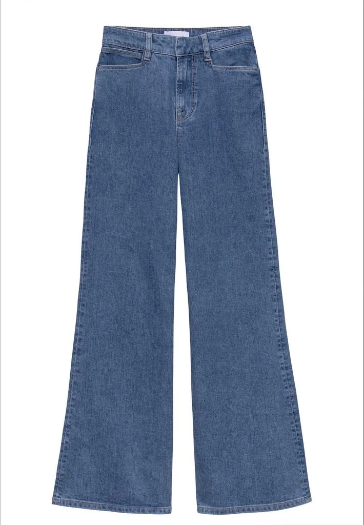 商品FRAME|Women's Notch Le Slim Palazzo Melody Jeans In Blue,价格¥1348,第1张图片
