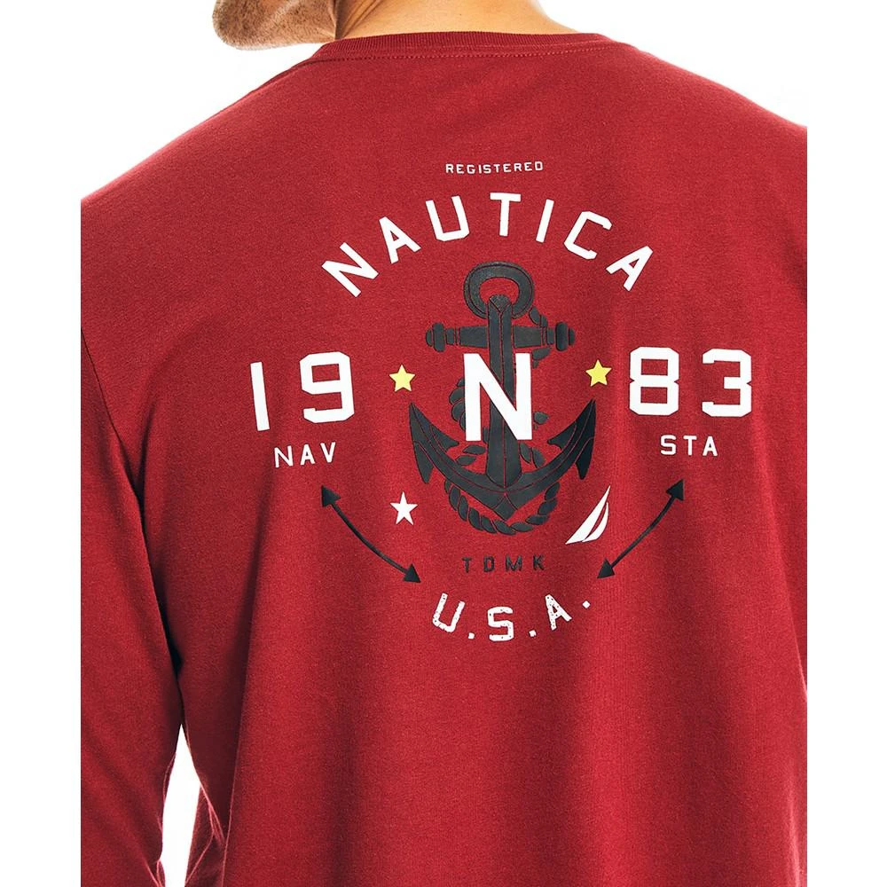 商品Nautica|Men's Sustainably Crafted Graphic Long-Sleeve T-shirt,价格¥96,第3张图片详细描述