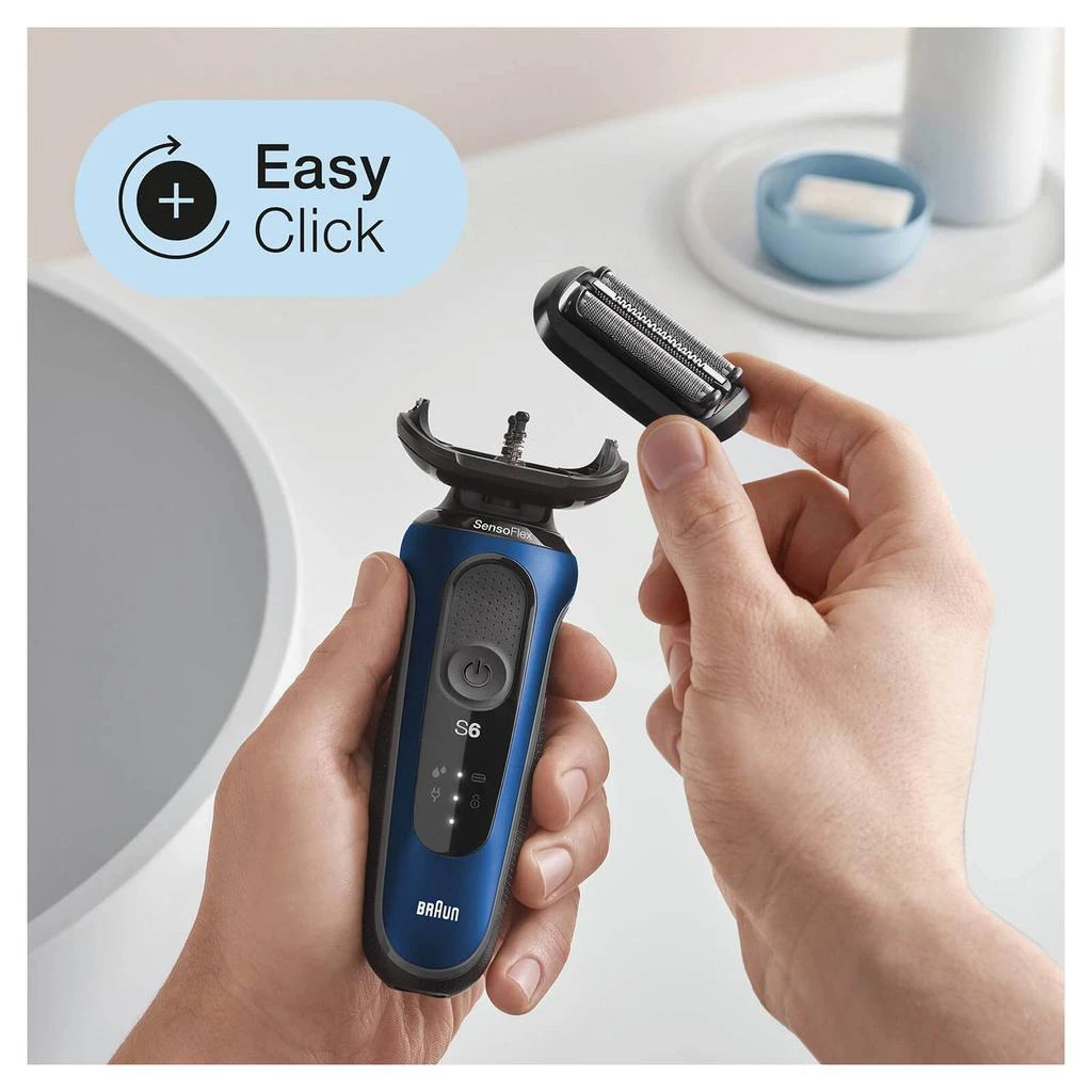 商品Braun|Braun Series 5/6 53B Electric Shaver Head Replacement - Black,价格¥418,第3张图片详细描述