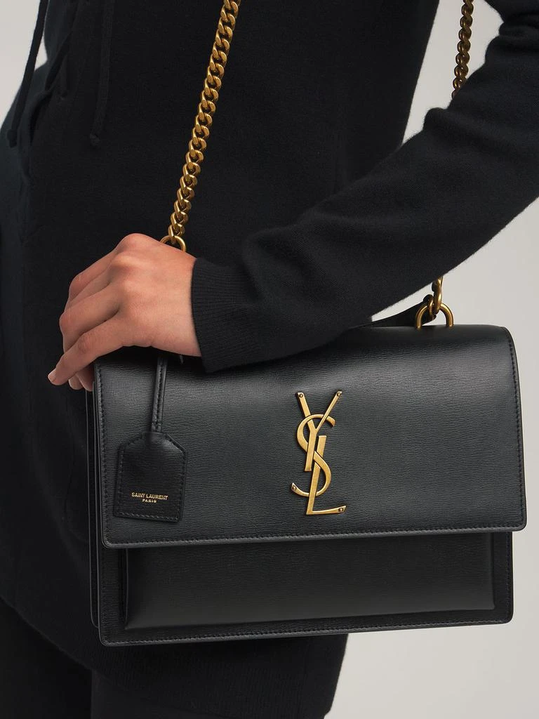 商品Yves Saint Laurent|Medium Sunset Leather Satchel Bag,价格¥21632,第2张图片详细描述