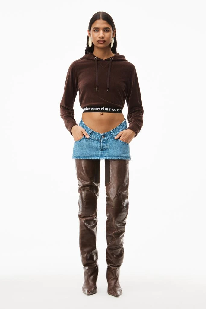 LOGO CROPPED HOODIE IN STRETCH CORDUROY 商品