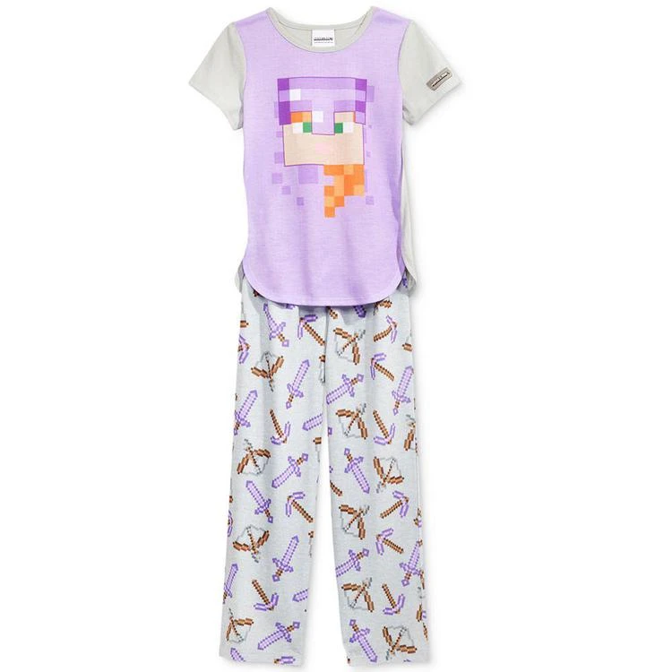 商品Minecraft|大/小童2-Pc.  Pajama Set, Little Girls (2-6X) & Big Girls (7-16),价格¥64,第2张图片详细描述