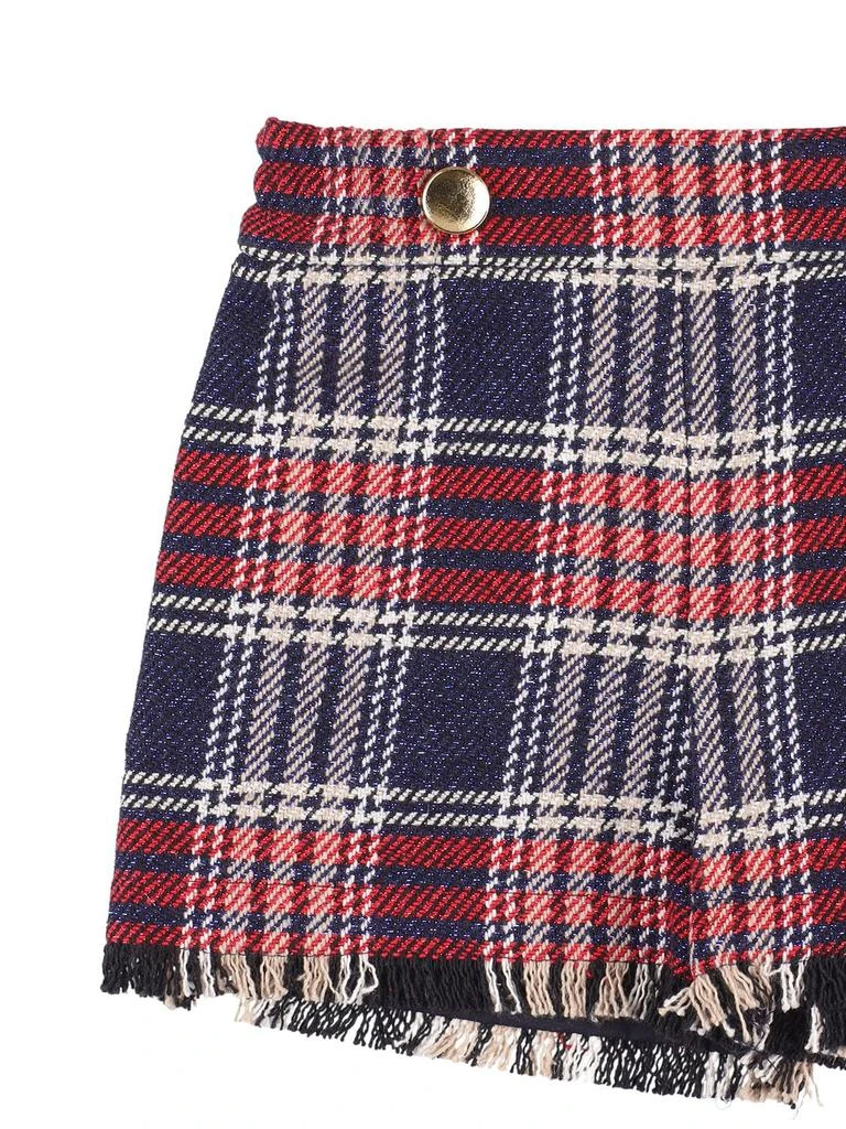 商品MONNALISA|Tartan Print Cotton Blend Shorts,价格¥581,第1张图片详细描述