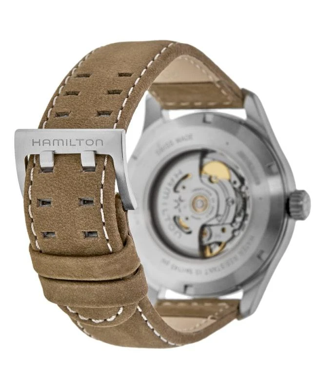 商品Hamilton|Hamilton Khaki Field Titanium Auto Black Dial Leather Strap Men's Watch H70545550,价格¥5737,第4张图片详细描述