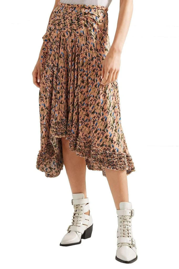 商品Chloé|Asymmetric printed crepe midi skirt,价格¥4796,第3张图片详细描述
