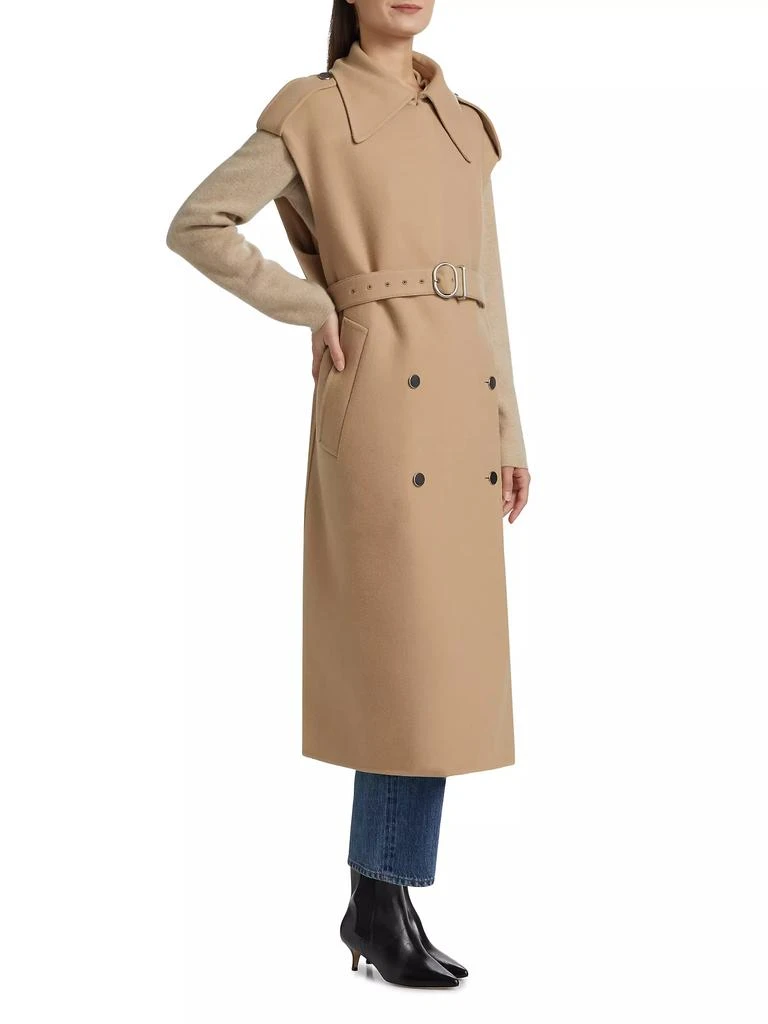 商品Jil Sander|Sleeveless Wool Trench Coat,价格¥22717,第4张图片详细描述